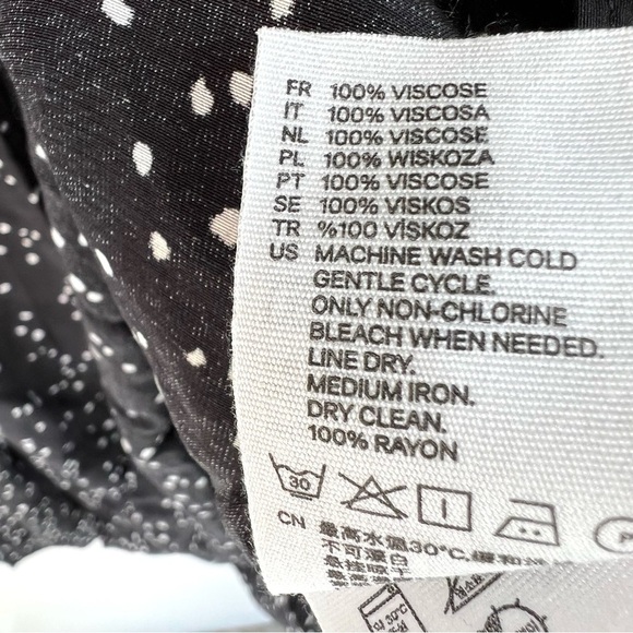 & Other Stories Frilled Ruffle Midi Dress Black White Size 2 - Picture 6 of 11